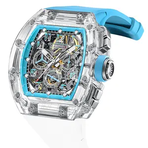 Venta caliente mecanismo de reloj automático cristal de zafiro 10atm impermeable esqueleto reloj mecánico Sei Ko reloj mecánico a la venta