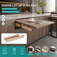 Glissière coulissante pour table à manger escamotable sur mesure, en aluminium ou en acier laminé à froid, pour dimensions de meuble spéciales