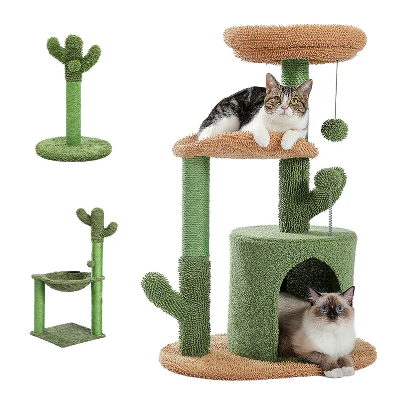 2024 yeni varış lüks kaktüs kedi tırmalama tahtası tree house modern büyük kediler için