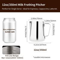 Pichet en acier inoxydable fantaisie avec bec verseur gradué pour la préparation de café au lait – Vente en gros