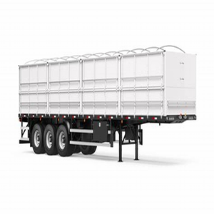 Nouvelle vente directe d'usine, semi-remorque de camion à plateau de 3 essieux, 4 essieux, 60 tonnes, pour entrepôt de marchandises - Product Image 4