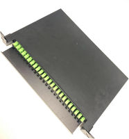 Kotak distribusi serat Terminal Ftth 1U dudukan rak 24 48 96 Port ODF Panel Patch serat