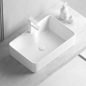 Countertop Ceramic Washbasin <b>Round</b> Single <b>Basin</b> Easy Cleaning Bathroom Sink - Product Image 3