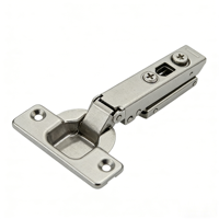 Charnières réglables pour meubles de cuisine 35 mm, charnière de placard à fermeture amortie en acier inoxydable avec plaque dissimulée