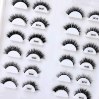 10-12mm Cils Marque Privée Naturel Vrai Cils De Vison En Gros Emballage Personnalisé D Curl 3D Fluffy Wispy Faux Cils