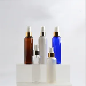 Ibelong atacado azul âmbar claro redondo 150ml, pet vazio plástico perfume hidratante neblina garrafa spray de água fornecedor