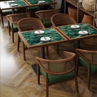 Vente en gros OEM ODM de mobilier de restauration en bois, configuration de sièges, café, banquet, restaurant commercial, meubles de salle à manger, ensemble de tables et de chaises