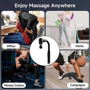 Masajeador Portátil de 4 Cabezales, Potente, de Velocidad Profunda, Material ABS, Batería de 1200 mAh, Compresión Caliente, Aplicación Corporal - Product Image 5