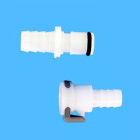 Raccords rapides femelles non-valvulés en acétal de 1/4 po pour raccords rapides femelles à raccord de tuyau ID de 1/4 po, 5/16 po, 3/8 po