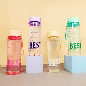 Taza de Viaje de PC Resistente al Calor <span class=keywords><strong>con</strong></span> Infusor de Té, Marcas de Medición y Correa de Transporte - Portátil para Estudiantes y Niños - Product Image 1