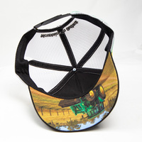 Gorra Trucker Personalizada con Sublimación, Impresión por Transferencia de Calor, Visera Curva, Bordado y Cinta de Espiga, Ajustable con Cierre a Presión