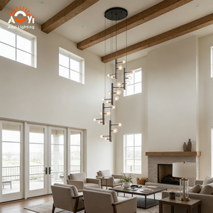 <span class=keywords><strong>Plafonnier</strong></span> LED Aoyi Lighting à <span class=keywords><strong>branches</strong></span> géométriques - Décoration contemporaine pour résidence et manoir haut de gamme - Product Image 6