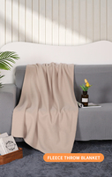 Bonne vente Bon marché Couvertures en flanelle et polaire personnalisées au design uni doux et douillet en vrac