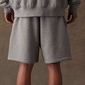 2025 Ess22 Herren Freizeitkollektion SS22 100% Baumwolle Mittel Hell Dunkel Hafergrau Übergroße Shorts Kurzarm-Hemd Knitterfrei - Product Image 4