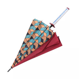 Parapluie de golf semi-automatique coupe-vent, design épée de samouraï <span class=keywords><strong>katana</strong></span> japonaise, longue poignée, parapluie de pluie pour adultes - Product Image 5