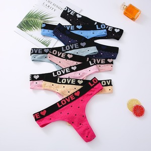 Mutandine perizoma perizoma in cotone da donna intimo intimo donna slip Sexy Lingerie pantaloni intimo donna lettera vita bassa - Product Image 2