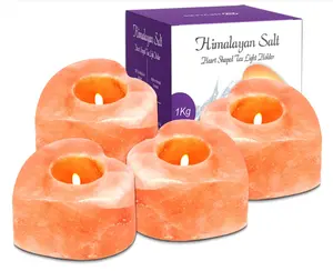 Natural handmade Himalayan salt holders Hand carved Heart shaped Design Great Enhancement to your home decor