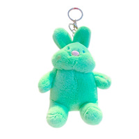 Porte-clés en peluche lapin mignon et paresseux, mini poupée lapin en peluche pour sac, cadeau de mariage, vente en gros