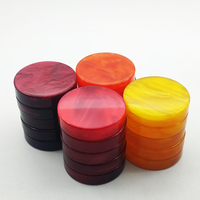 Jetons de jeu en résine acrylique marbrée brillante, puces en plastique personnalisées pour Ludo, Échecs, jeux de société familiaux multijoueurs, vente en gros