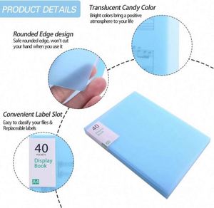 Carpeta de Presentación A4 con 40 Bolsillos Transparentes, Fundas de Plástico, Portafolio, Libro de Presentación, ¡Gran Oferta al Mejor Precio! - Product Image 2