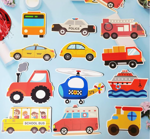 Transport thème avion voiture bateau Train joyeux anniversaire bannières drapeaux feuille tourbillons guirlande pour enfants garçons fête d'anniversaire fournitures - Product Image 4