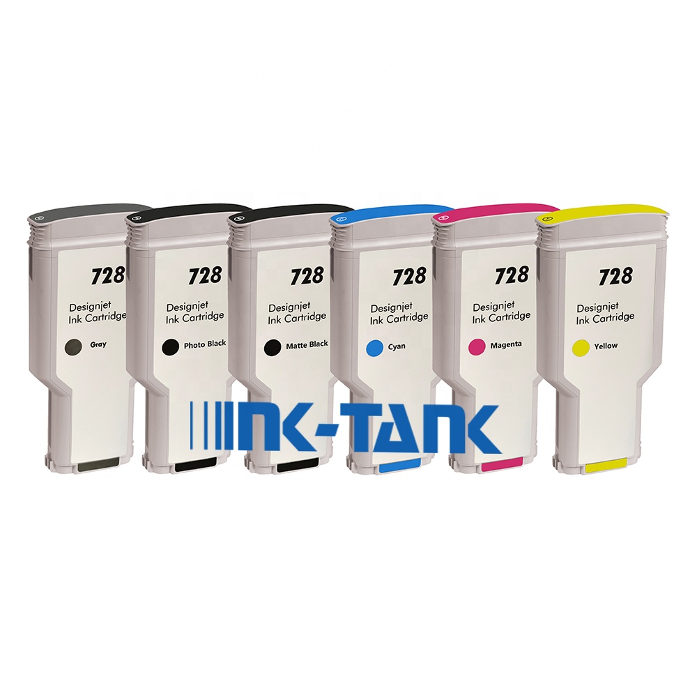 INK-TANK 130 мл 728 F9J67A 300 мл F9J68A премиум цвета совместимый картридж с чернилами для HP728 для струйного принтера HP Designjet T730 T830 принтер