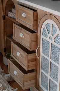 Antique Rustique Blanc Ferme <span class=keywords><strong>Buffet</strong></span> Côté Armoire Cuisine Rangement Meubles En <span class=keywords><strong>Bois</strong></span> <span class=keywords><strong>2</strong></span> <span class=keywords><strong>Portes</strong></span> Arquées Panneau En <span class=keywords><strong>Bois</strong></span> Style Pour La Maison - Product Image 3