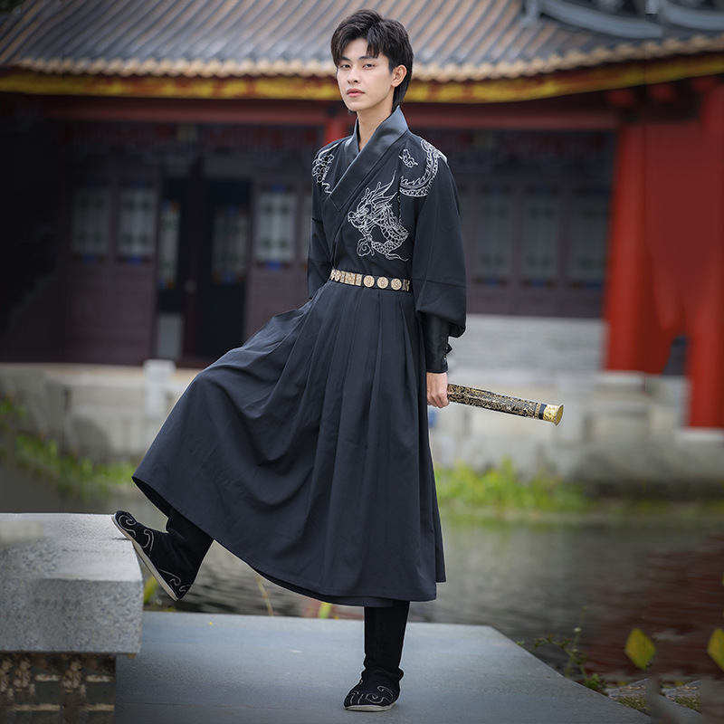 Männer Hanfu Readymade 4Xl 5Xl Männer Hanfu Kostüm Hot Sale Erwachsene Ming Dynastie Fliegender Fisch Anzug Chinesische Traditionelle Männer Hanfu