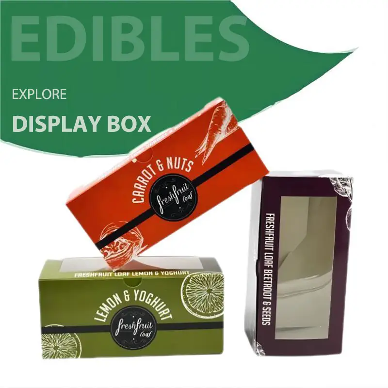 Caixa de papelão para biscoitos, caixa de papel ondulado para lanches impressa personalizada, embalagem de papel gomoso para biscoitos, embalagens cali