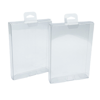 Boîtes pliantes transparentes personnalisées en PET recyclé, emballage en PVC en vrac, finition UV/estampage à chaud, scellage haute fréquence