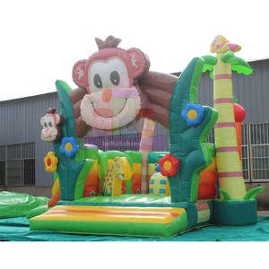 Alquiler Comercial de Castillo Inflable con Tobogán con Certificación CE, Temática de <span class=keywords><strong>Monos</strong></span>, Personalizable, Fácil de Instalar para Fiestas en el Patio Trasero - Product Image 4