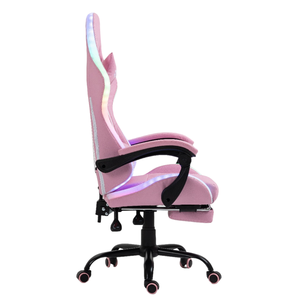 Chaises de jeu Ddp en cuir PU <span class=keywords><strong>rose</strong></span> bon marché, chaises inclinables de jeu, fauteuil de jeu de course RVB avec éclairage - Product Image 6