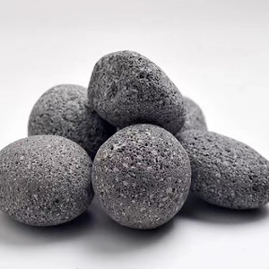 Boules de lave noire rondes, pierre <span class=keywords><strong>volcanique</strong></span> de basalte pour la décoration - Product Image 1