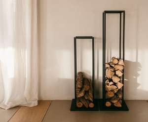 Suministro de fábrica, almacenamiento portátil de leña para jardín, estante de almacenamiento de leña para interiores de acero - Product Image 4