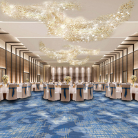 Luxuriöser Bedruckter Hochflor-Teppichboden Kommerzieller Büro-Hotel-Heimkino-Bankett-Polyester-Teppichboden