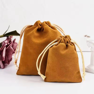 Customized CustomJewelry Bag Print Gift <b>Drawstring</b> Jewelry Velvet Pouch Bags with logo ORGANIC Bag - Product Image 4