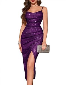 <span class=keywords><strong>Vestido</strong></span> de Noche y Cóctel con Lentejuelas, Ideal para Invitadas de Boda, Fiestas y Bailes - <span class=keywords><strong>Vestido</strong></span> Formal <span class=keywords><strong>Ajustado</strong></span> sin Tirantes. - Product Image 3