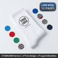 Chaussettes pour hommes personnalisées avec design en tricot respirant et logo imprimé numériquement - Style automne, chaussettes décontractées écologiques