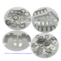 Layanan pemotong Laser kustom logam SS304 bagian 0.01 0.05 0.1 0.2 aluminium stainless steel spacer mesin cuci shim laser pemotong