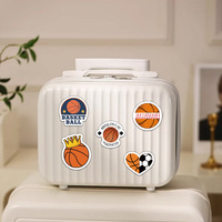 Autocollants de basket-ball de dessin animé mignons en papier couché de forme irrégulière pour décoration de tasses, éléments de ballons, décoration de téléphones portables et graffiti