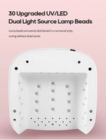 Lampe à ongles UV LED professionnelle à double source lumineuse, séchage rapide du vernis gel, 3 minuteurs, capteur intelligent, équipement de manucure
