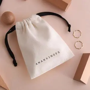 Premium Reusable Promotion Gift Shoes Clothing Dust Bag Custom Jewelry Drawstring Pouch Canvas Small Cotton Bag Packing