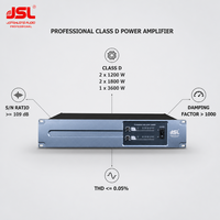 Amplificateur de puissance classe D 2x1200W 2x1800W 1x3600W 2U Pro Audio avec amortissement 1000 SNR 109dB pour système de sonorisation PA en direct