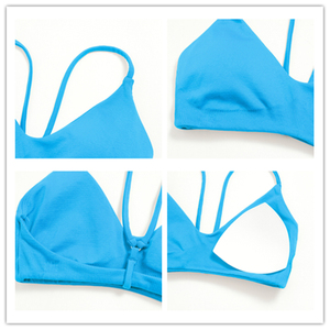 NCLAGEN <span class=keywords><strong>Reggiseno</strong></span> <span class=keywords><strong>sportivo</strong></span> <span class=keywords><strong>senza</strong></span> <span class=keywords><strong>cuciture</strong></span> da donna, con spalline sottili, schiena a Y, antiurto, ad asciugatura rapida, traspirante, per yoga - Product Image 3