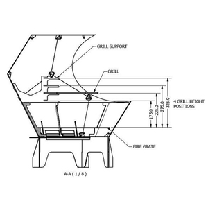 Modern Premium Portable BBQ Grill Corten Steel Outdoor Rusty Barbecue for 5 People <b>Gas</b>-Fueled for Kitchens - Product Image 5