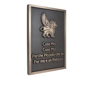 Wholesale Personalized 3d Carved Bronze Aluminum Commemorative Plaques Historical Memorial Metal Sign Plaque