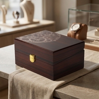 Boîte à montres en bois, finition laquée mate, double porte, étui de rangement, logo personnalisé pour cadeau et présentation