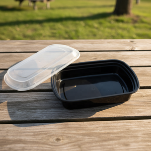 Contenedor Rectangular de Plástico para Almacenamiento de Alimentos con Tapa Hermética, Libre de BPA, Reutilizable, Diseño Apilable para Preparación de Comidas - Product Image 1