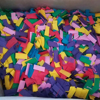 Confettis en papier biodégradable ignifuge multicolores 2*5cm, paquet de 1kg, pour accessoires d'ambiance en boîte de nuit, fête d'anniversaire, mariage