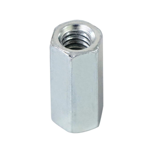 Écrous de raccordement hexagonaux en acier au carbone, zingués bleu-blanc, connecteurs de tiges filetées femelles, grade 4.8, entièrement filetés, droite, M3-M8 - Product Image 4